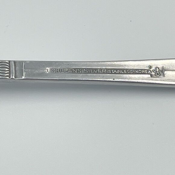 Vintage Orleans Silver ORL31 Stainless Korea Silverware Serving Spoon 8.5” 8 1/2 - Picture 3 of 10